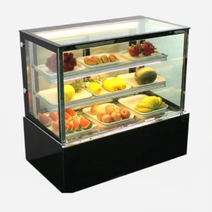 Square Black Cake Showcase 1.2m