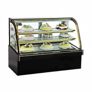 Curved Black Cake Showcase 1.8m