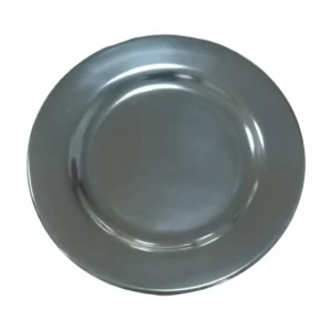 Round Flat Plate Black 8"