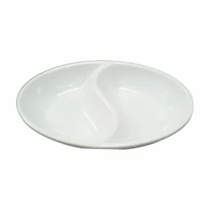 Double Sauce Dish White