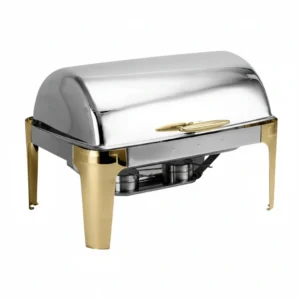 Rect. Rolltop Chafing dish (Golden) 9L