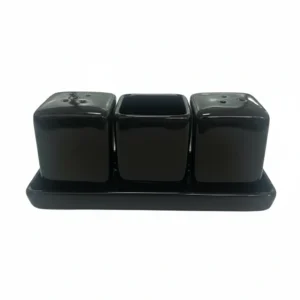 T1803169 salt pepper shaker set Black