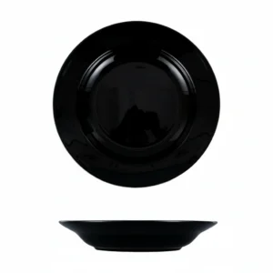 T1800509  9" soup plate Black