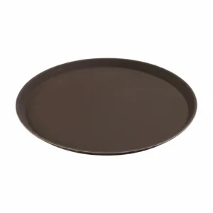 Non Slip Tray Round Brown 14"