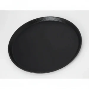 Non Slip Tray Round  Black 16"