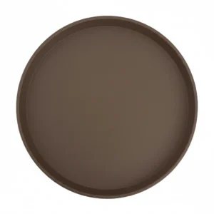 Non Slip Tray Round Brown 16"