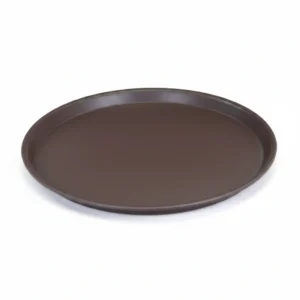 Heavy Tray Round Brown Dotted 14"